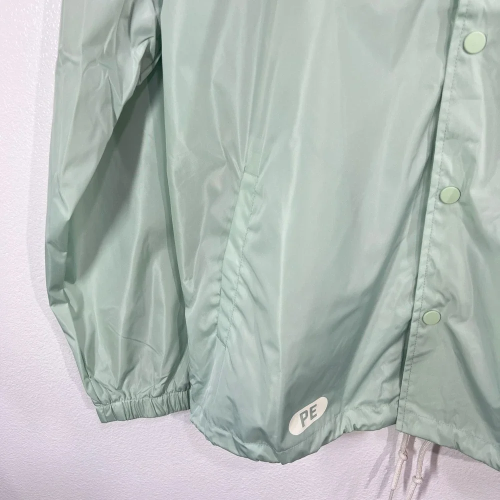 NWT Russell Athletic Coaches Jacket Mens XL Mint Green Snap Front Windbreaker‎